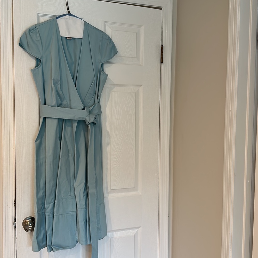 GAL MEETS GLAM 🌸 Addison Tie Wrap Dress in Sea Breeze size 10 - Picture 6 of 7